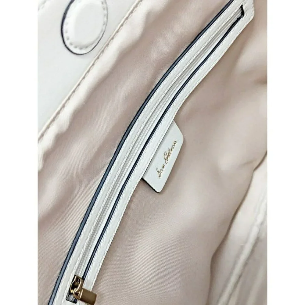 Sam Edelman Ari Women's Quilted Large Tote in Ivory Leather (MSRP $295)